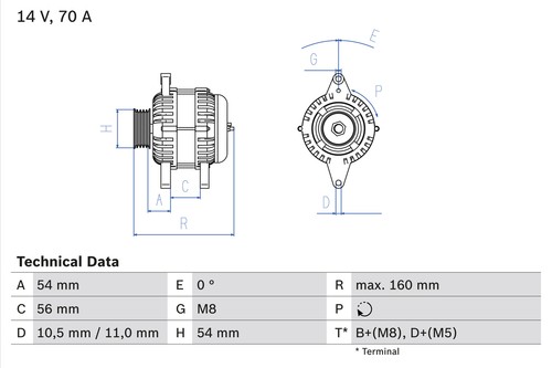 Bosch lichtmaschine vauxhall - bosch,