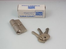 Wink-Haus AZ-71 Doppelzylinder vernickelte mit Schlüssel 27 / 27 mm