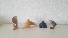 4 Edelstein-Figuren, Delfin Buddha Schlange