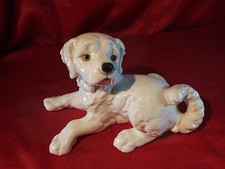Alte Goebel Figur Hund Bernhardiner ? Welpe Porzellan Weiß (5743)