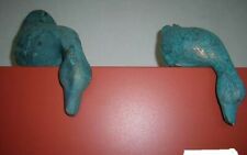 Keramikfiguren zwei Enten  für Deko Reagal od Schrank blaugrau ca 23x10 u 22x9cm