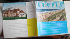 Prospekt Faltblatt Reiseführer: KAMPEN / SYLT Karte Gastgeberverzeichnis 1961