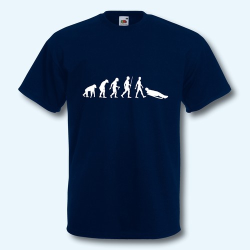 Shirt evolution rennrodeln - t-shirt,