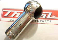 Chrom Look Super raid hp Schaltknauf  "cheek" Alu polier Leder schwarz  8-14mm