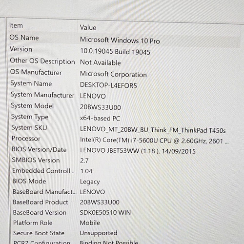 Lenovo thinkpad t450s - lenovo,