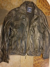 Rhode Island Herren Lederjacke-Obermaterial: 100% Lammnappaleder-Gr.L-Schwarz