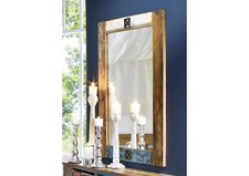 Massivholz Spiegel Holzrahmen indisches Altholz Vintage Wandspiegel 120x80