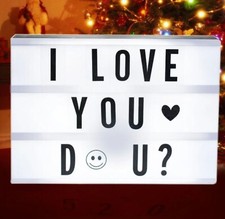 LED Lichtbox A4 Reklame Kasten 191 Buchstaben + Nummern "Schild beleuchtet"