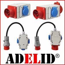 Adapter Stromverteiler Kraftstrom Baustrom Verteiler CEE 3 x 400V 32A 16A IP 44