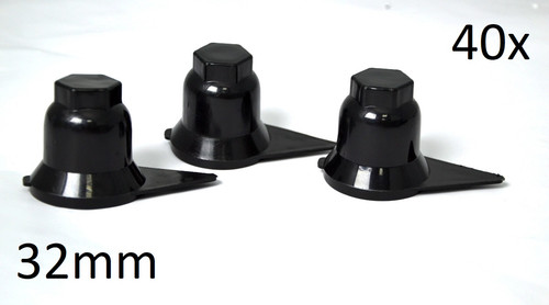 40x schwarze radmutterkappen - 40x,
