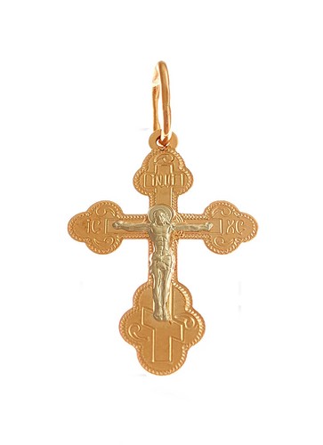585 rotgold kreuz russisch - rotgold,