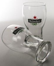 2 x Heineken Bier Niederlande Halfpintglas Biergläser 0,25l mit Applikation 0205