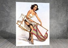 Gil Elvgren Frau Vintage Pin