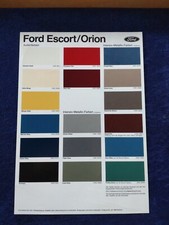 Ford Escort Orion Farbkarte 28.07.1986