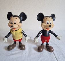 Vintage Micky Maus Figuren Walt Disney 70er Hong Kong Kunststoff Puppen 19cm
