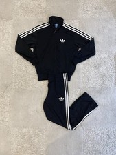 Adidas Firebird Anzug Jacke Hose schwarz weiß S