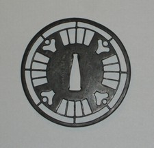 Tsuba Japan Samurai, katchushi Stil, koshirae, alt, Original