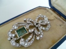 Antik Brosche/Anhänger,Diamanten 2,5ct, Gold 750 ,12,8G