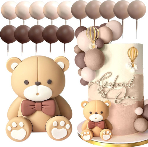 Teddybär tortendeko taufe - teddybär,