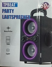 TPBEAT Bluetooth Lautsprecher, 80W Bass Boost 100dB Musikbox