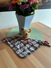 💕Schmusetuch Kuscheltuch  Steiff 230820 Bär frottee Kariert selten 💕