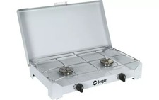 Berger 2-flammiger Gaskocher 50 mbar mit Zündsicherung,,, Campingzubehör B-Ware
