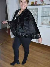 PELZ PELZMANTEL NERZMANTEL ECHT LUXUS PERSIANER BREITSCHWANZ STOLA