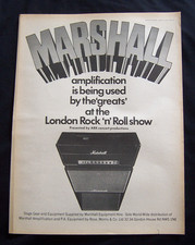 MARSHALL AMPLIFIERS 1972