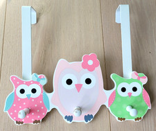 Garderobenhaken - Türgarderobe - Kleiderhaken - für Kinder - Eulen