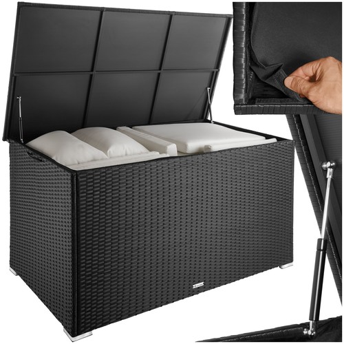 750l auflagenbox rattan alu - rattan,