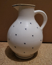 Keramik Krug handbemalt weiß