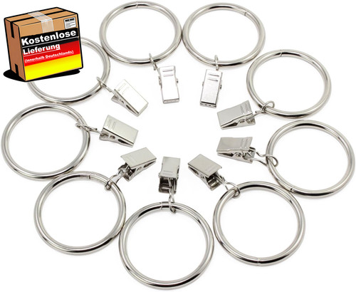 Gardinenringe mit clips 38mm - gardinenringe,
