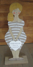 neue Dekofigur "Idealmaße einer Frau:So wie sie ist!" Holz bemalt