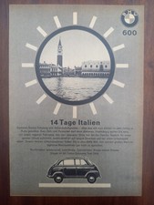 BMW 600, Italien, micro car, Kleinstwagen, Werbung advert pubblicità, 1959