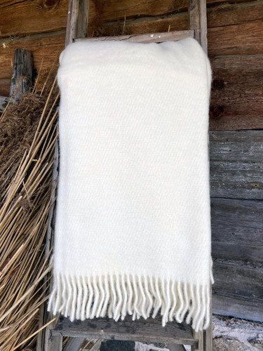 Klippan wolldecke elfenbein - wolldecke,