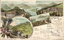 Litho Weggis Kt Luzern Schweiz, Rigi Känzeli, Rigi Kaltbad, Rigi... - 4653696