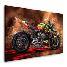 Leinwand Bild Ducati Streetfighter Lamborghini Motorrad Wand Deko Bilder XXL