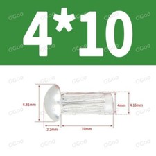 Kerbnagel Halbrundkerbnägel DIN 1476, Aluminium, Kupfer, 2x3mm - 4x12mm