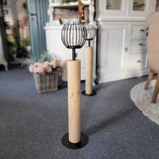 Windlicht  Säule Holz