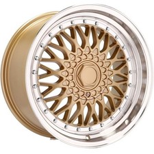 4X 18" RS Mesh Oldschool Style Deep Dish GOLD Felgen passend für BMW E36...