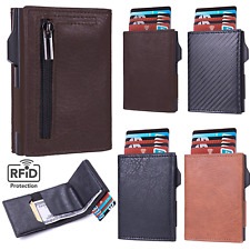 Slim Wallet Geldbeutel RFID-Schutz Portemonnaie Geldbörse Karten Münzfach Schmal