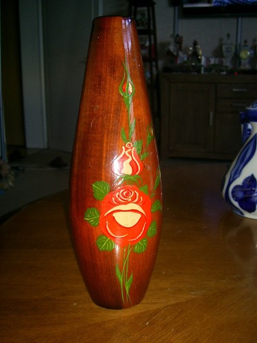 Russische vintage holzvase - russische,