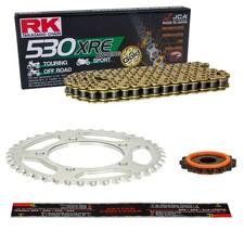 Suzuki GS 550 L Chopper SILENT Kettenkit RK EXTRA verstärkt GOLD Nietschloss