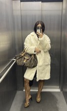 sandro real rabbit fur coat