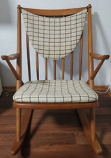 Bramin Schaukelstuhl Teakholz Dänisches Design-Stuhl Vintage Made in Dänemark