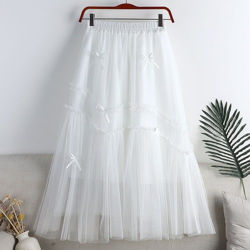 Damen netz tüllrock maxi - damen,