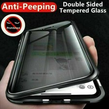 360 Handy Hülle Für iPhone 17 16 15 14 Pro Max Magnetisch Anti Spy Hartglas Case
