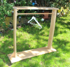 Rollbarer Kleiderständer Garderobe Eichen Holz Eiche Handgefertigt 120cm x 25cm