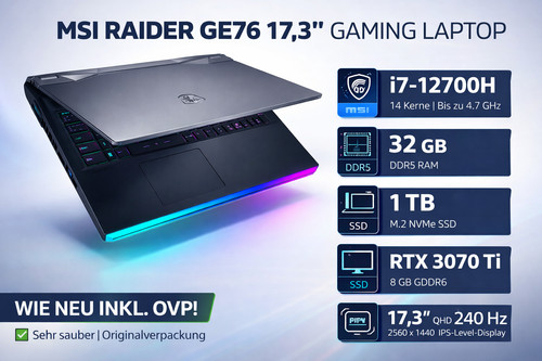 Msi raider ge76 - 💻, 17"