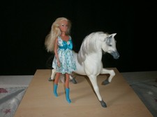 Barbie Pferd Prancer mit Barbie Puppe 1983 Mattel
